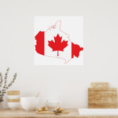 Canada-vlaggenkaart Poster (Keuken)