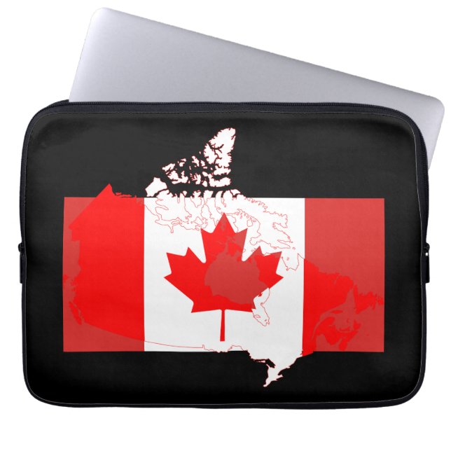 CANADA-vlaggenplatriotic Computer Laptop Sleeve (Voorkant)