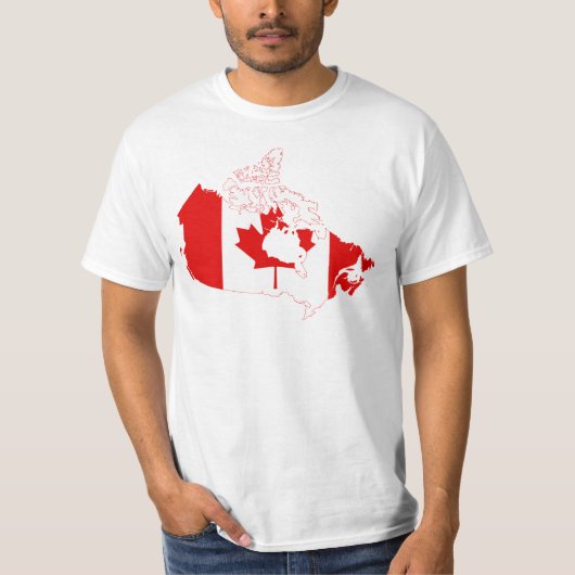Canada Vlagkaart CA T-shirt (Voorkant)