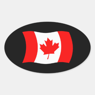 Canada Vlagsticker Ovale Sticker
