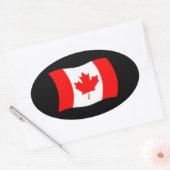 Canada Vlagsticker Ovale Sticker (Envelop)