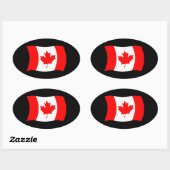 Canada Vlagsticker Ovale Sticker (Vel)