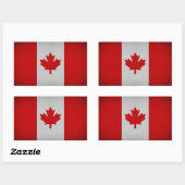 Canada Vlagsticker, Vinyl Reisstickers, Canada Rechthoekige Sticker (Vel)