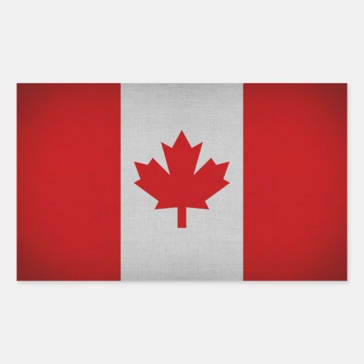 Canada Vlagsticker, Vinyl Reisstickers, Canada Rechthoekige Sticker (Voorkant)