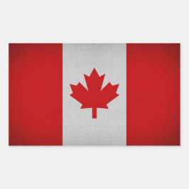 Canada Vlagsticker, Vinyl Reisstickers, Canadees Rechthoekige Sticker