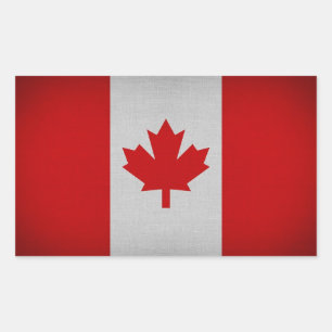 Canada Vlagsticker, Vinyl Reisstickers, Canadees Rechthoekige Sticker