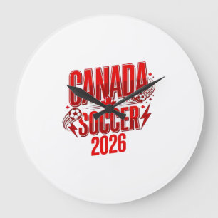 Canada Voetbal 2026 Voetbal Vet Land Typografie  Grote Klok