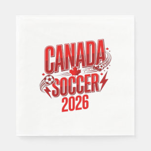 Canada Voetbal 2026 Voetbal Vet Land Typografie Servet