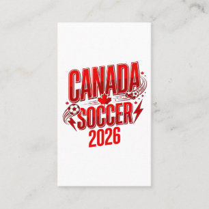 Canada Voetbal 2026 Voetbal Vet Land Typografie  Visitekaartje