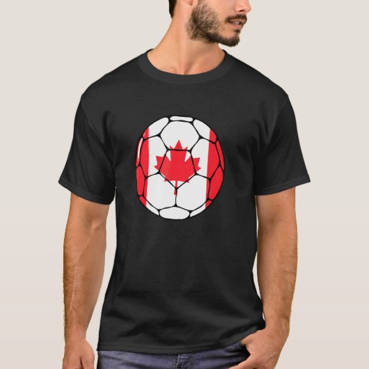 Canada Voetbal Flag Jersey Futbol Canadian Foo T-shirt (Voorkant)
