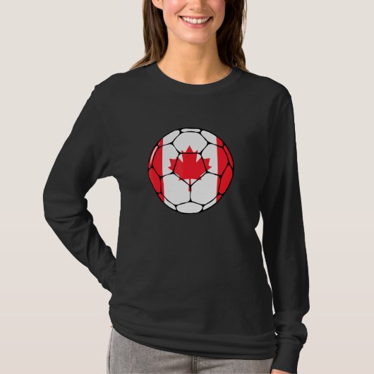 Canada Voetbal Flag Jersey Futbol Canadian Foo T-shirt (Voorkant)