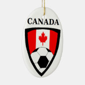 Canada Voetbal Keramisch Ornament (Rechts)