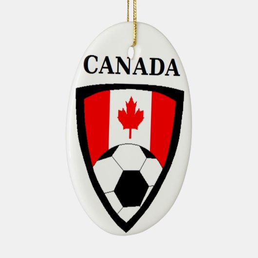 Canada Voetbal Keramisch Ornament (Rechts)