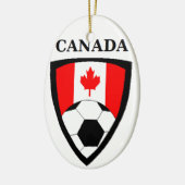 Canada Voetbal Keramisch Ornament (Links)