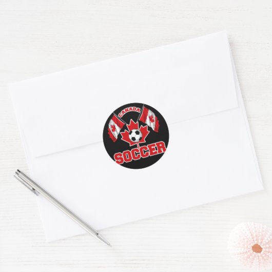 CANADA VOETBAL RONDE STICKER (Envelop)
