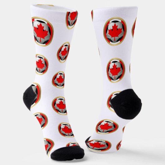 Canada Voetbal Sokken (Gebogen)