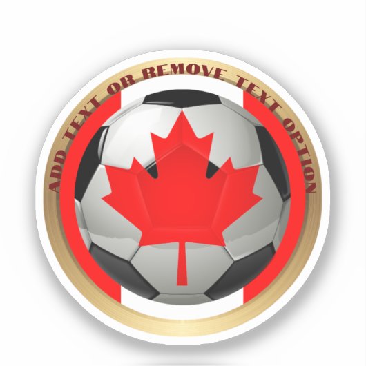Canada Voetbal Sport Sticker (Voorkant)