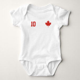 Canada Voetbal/voetbal Custom Naam & Nummer Romper