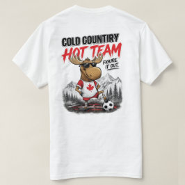 Canada Voetbalfan Funny Moose T-shirt