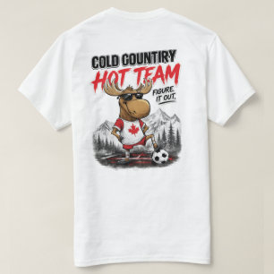 Canada Voetbalfan Funny Moose T-shirt