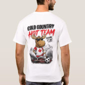 Canada Voetbalfan Funny Moose T-shirt (Achterkant)