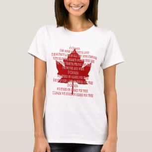 Canada volkslied T-shirt Dames Canada Souvenir