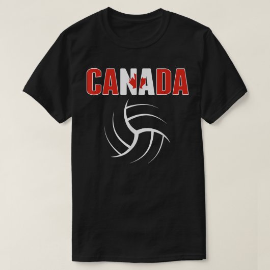 Canada Volleyball Lovers Jersey Canadian Flag Spor T-shirt (Design voorkant)