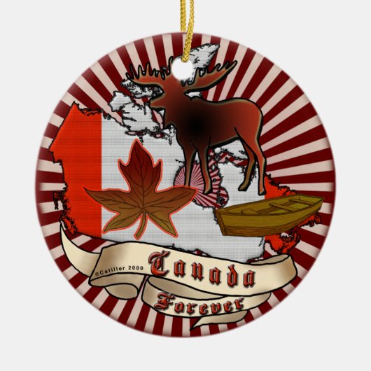 Canada Voor Altijd Keramisch Ornament (Voorkant)