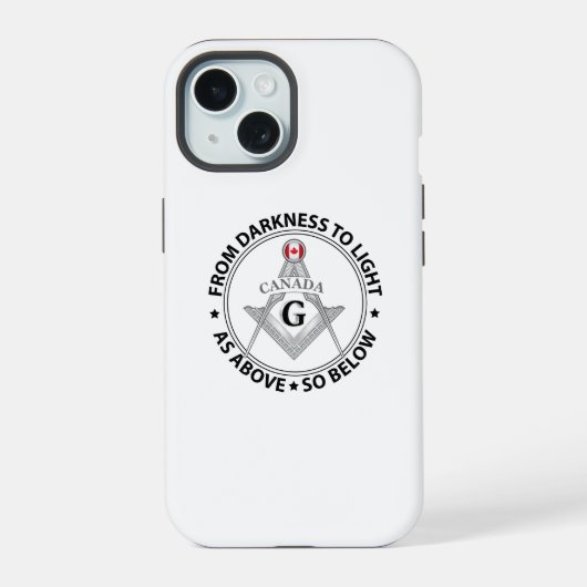 Canada vrijmetselarij teken iPhone 15 case (Achterkant)