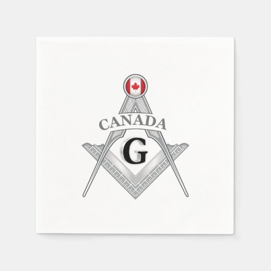 Canada vrijmetselarij teken servet (Voorkant)