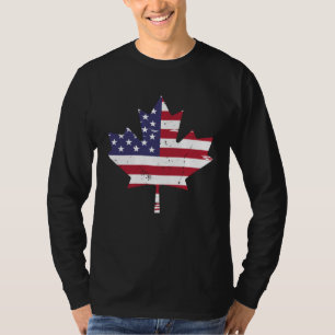 Canada VS Amerika Hockey Canadees Esdoornblad T-shirt