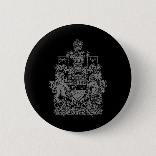 Canada Wapenmunt - Canada Crest Ronde Button 5,7 Cm (Voorkant)