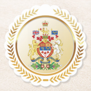 Canada wapenschild kartonnen onderzetters