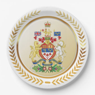 Canada wapenschild papieren bordje