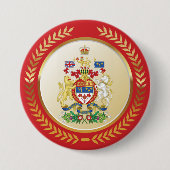 Canada wapenschild ronde button 7,6 cm (Voorkant)