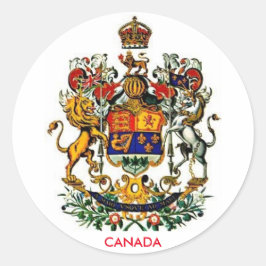 Canada Wapenschild Ronde Sticker