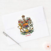 Canada Wapenschild Ronde Sticker (Envelop)