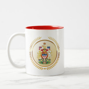 Canada wapenschild tweekleurige koffiemok