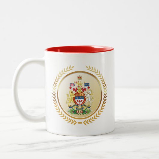 Canada wapenschild tweekleurige koffiemok (Links)