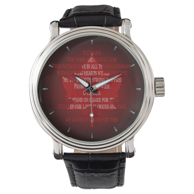 Canada Watch Canada Anthem Souvenir Wrist Watch Horloge (Voorkant)