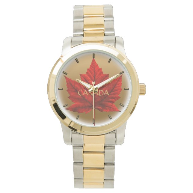 Canada Watch Canada Souvenir Wrist Watches Gifts Horloge (Voorkant)