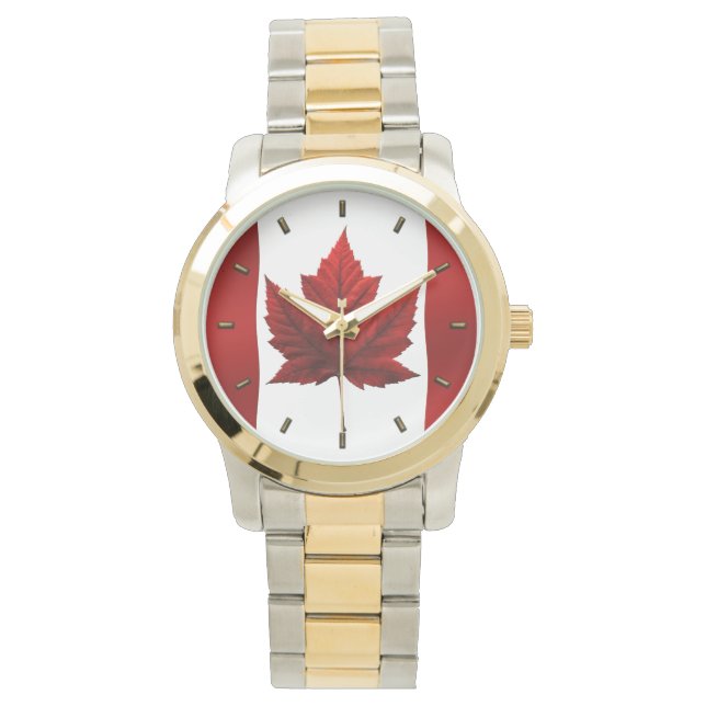Canada Watch Canadian Flag Souvenir Wristwatch Horloge (Voorkant)