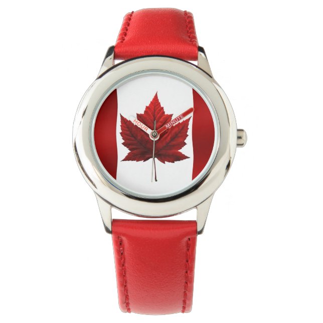 Canada Watch Canadian Flag Souvenir Wristwatch Horloge (Voorkant)