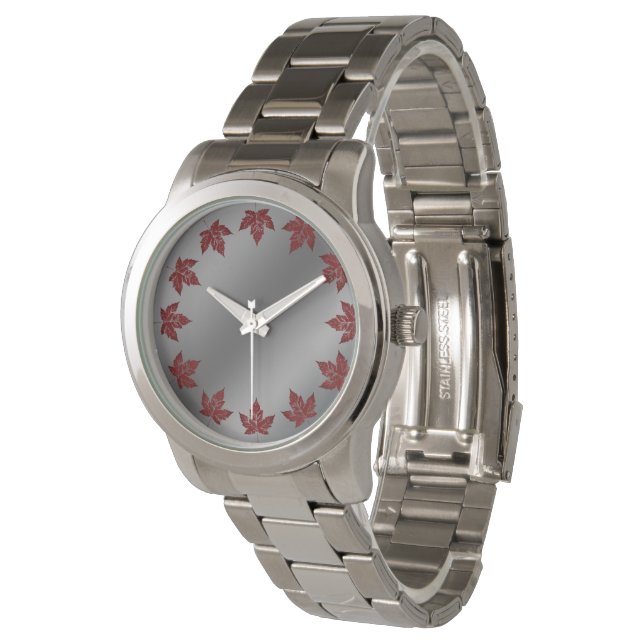 Canada Watch Cool Canada Souvenir Wrist Watches Horloge (Gekanteld)