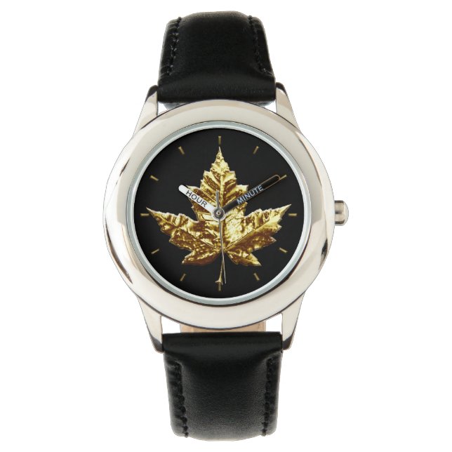 Canada Watch Gold Canada Souvenir Wrist Watch Horloge (Voorkant)