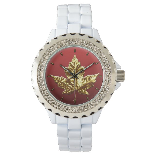 Canada Watch Gold Canada Souvenir Wrist Watches Horloge (Voorkant)