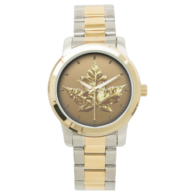 Canada Watch Gold Canada Souvenir Wrist Watches Horloge (Voorkant)