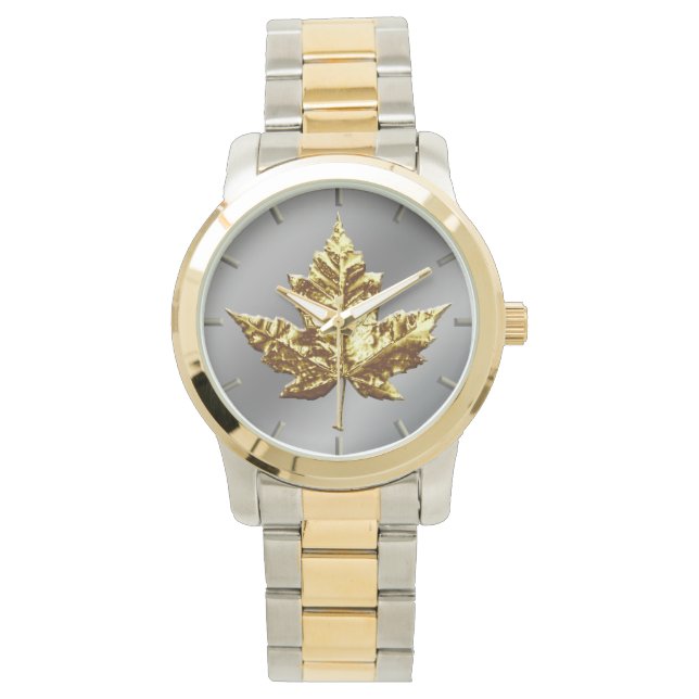 Canada Watch Gold Canada Souvenir Wrist Watches Horloge (Voorkant)