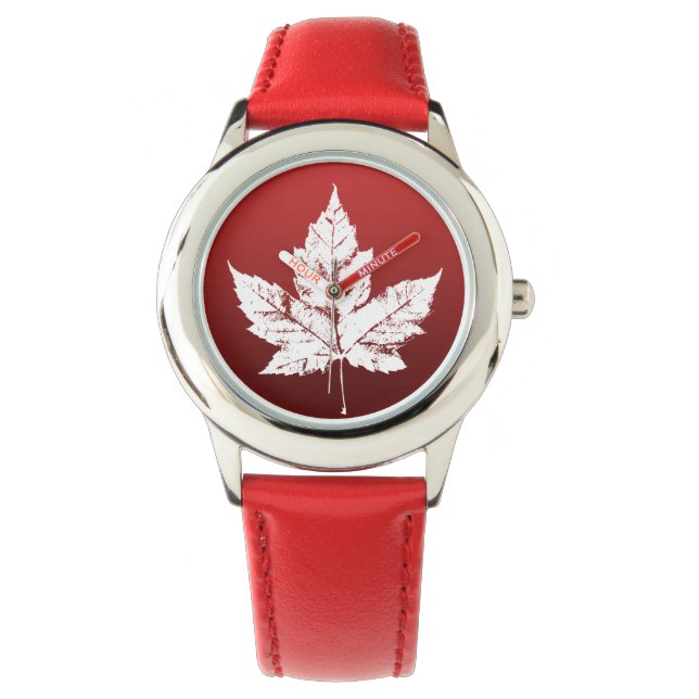 Canada Watch Kind Canada Souvenir Wrist Watch Horloge (Voorkant)