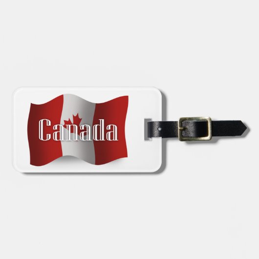 Canada Waving Flag Bagagelabel (Voorkant horizontaal)
